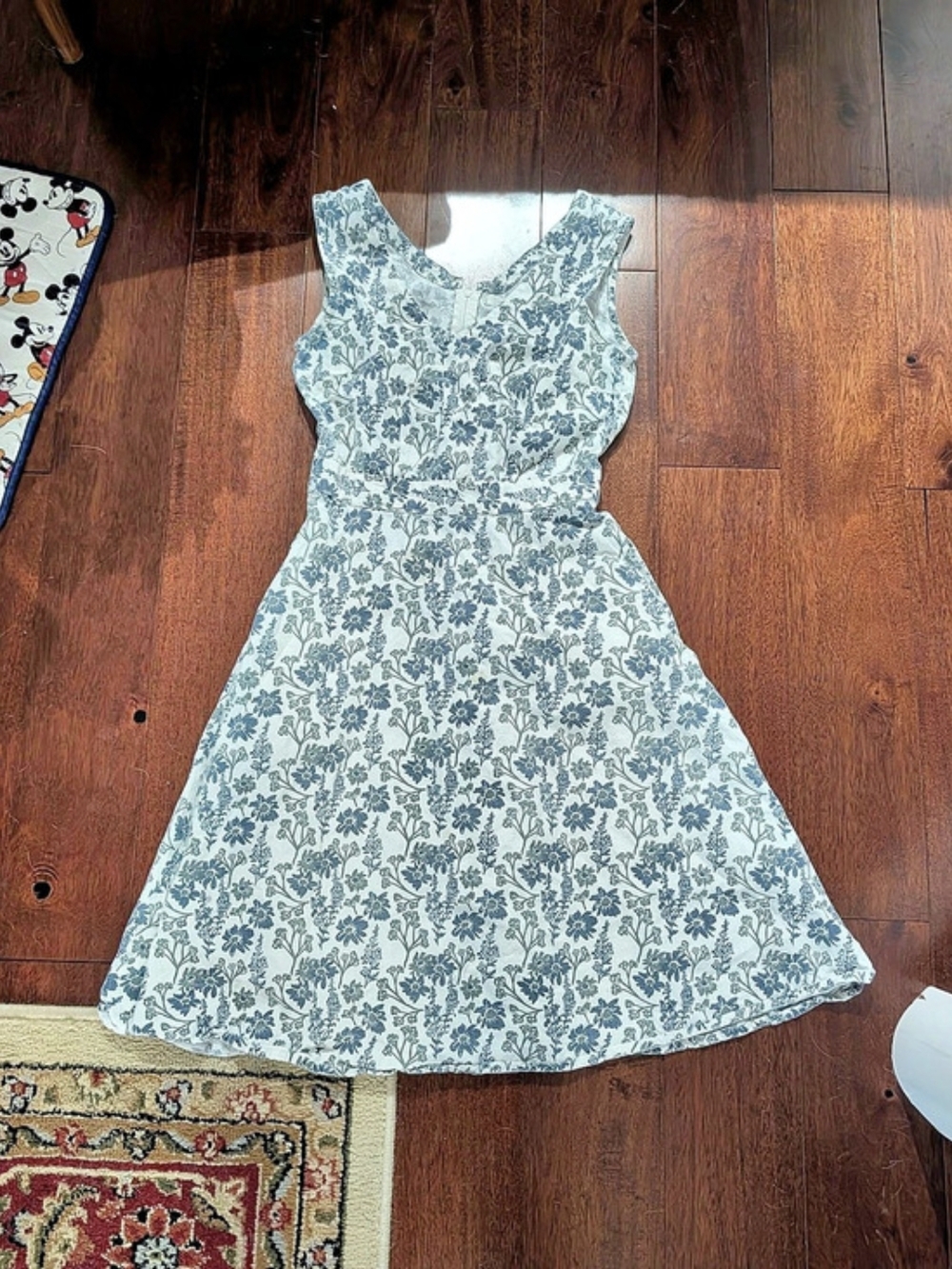 Floral Dress in Blue & White